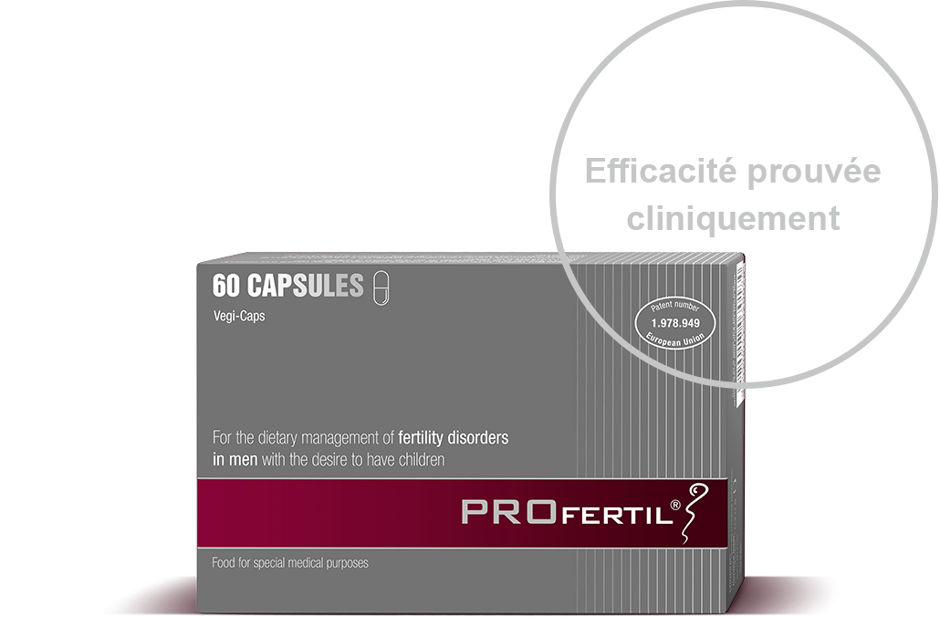 PROFERTIL® is the only tested and patented product that contributes to the optimization of sperm quality, offering an effective approach to male inferility. Extensive clinical studies have confirmed the effectiveness of the specific formula used in PROFERTIL®.